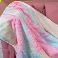 1 x Brand New AMYTIS LINGERIE cuddly blanket fluffy sofa throw blanket, warm Sherpa blanket fluffy blanket, thick blanket for sofa couch bed winter 130 x 150 cm  - RRP €21.62