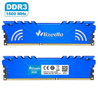 1 x RAW Customer Returns DDR3 Desktop Memory RAM 32GB Kit 4x8GB 1600MHz CL11 U-DIMM Wlizedle PC Computer Memory PC3-12800 240-Pin 1.5V Non-ECC Unbuffered 2Rx8 Upgrade Desktop Memory Module for Computer, Blue - RRP €58.48