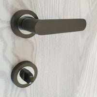 1 x Brand New ShouSiFang 3 Sets of Door Handles with WC Key Cylinder Hole 7mm 8mm Square Cylinder Hole Interior Exterior Doors from 38mm to 52mm Bathroom Anthracite Gray 3-WC  - RRP €66.9