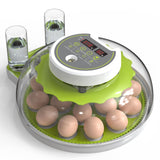 1 x RAW Customer Returns DETODDA fully automatic incubator, incubator for chickens with LED lighting, fully automatic incubator with temperature and humidity control, automatic egg turner green 18 eggs  - RRP €98.81