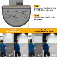 1 x RAW Customer Returns Onforu LED spotlight with motion detector outdoor 55W, 5000LM LED floodlight, outdoor spotlight with adjustable 3 heads, 6500K cold white LED spotlight, IP65 waterproof floodlight for garage, garden, yard - RRP €49.99