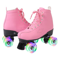 1 x RAW Customer Returns Women s classic retro roller skates, roller skates with four wheels in double row, classic roller skates, roller skates for children, shiny roller skates, ideal for beginners, ABEC-7 ball bearings - RRP €46.61