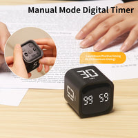 1 x RAW Customer Returns Digital Cube Timer, Kitchen Timer Gravity Sensor Flip Timer with Positive Timing and Countdown, Rechargeable Cube Time Timer for Kids, Sports, Cooking, Work, Study, Time Management Tool - RRP €23.7