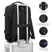 1 x RAW Customer Returns Della Gao Men s Laptop Backpack, 15.6 17 Inch, Business with USB Slot, for Travel, Black - RRP €32.29