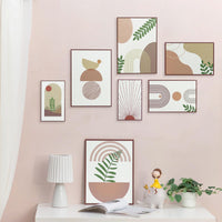 2 x Brand New Walasis Wall Decoration Wooden Modern Pictures Boho Picture Aesthetic Multi-Part Wall Pictures Abstract Wall Picture For Bedroom Living Room - RRP €40.8