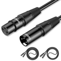 1 x RAW Customer Returns XLR Cable, LEKATO Audio 2 Pack XLR Male to XLR Female Cable Balanced XLR Cable 3-PIN XLR Microphone Cable Compatible with Microphone 1M  - RRP €10.07