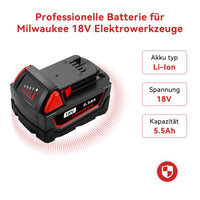 1 x RAW Customer Returns Coolsoul 2 pieces 18V 5.5Ah lithium-ion battery replacement for Milwaukee M18 M18B 48-11-1850 48-11-1852 48-11-1860 48-11-10 48-11-1820 XC replacement for Milwaukee 18V battery - RRP €51.42