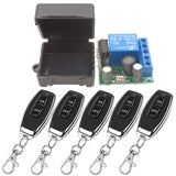 1 x RAW Customer Returns This RC radio remote control switch 5V 12V 24V 30V 1 channel radio control relay receiver with 5 transmitters key fobs potential-free contacts relay controller - RRP €29.99