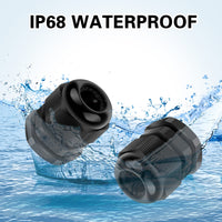 1 x RAW Customer Returns Hanibos 20 pieces cable gland PG11 adjustable 5-10 MM cable glands joints PG screw connection IP68 waterproof cable entry black for outdoor garden power distribution box - RRP €8.05