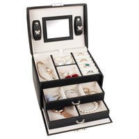 2 x Brand New Girls Jewelry Case Women Jewelry Case Travel Small Jewelry Case Men Jewelry Case for Earrings Rings Necklace Earrings Bracelets Cufflinks - RRP €37.0