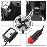 1 x RAW Customer Returns Baceyong 12V 24V Car Van Home Electric Air Fan 180 Rotation Desk Fans 2 Speed Airflow with Clip for Car Truck Bus SUV - RRP €67.69