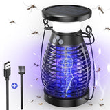 1 x RAW Customer Returns Solar Mosquito Repellent Electric, 3 IN 1 UV Mosquito Trap, 4200V USB Mosquito Lamp IP66 Waterproof Electric Fly Trap for Office Bedroom Kitchen Balcony Gardens Camping Indoor Outdoor, Purple - RRP €49.99