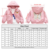 1 x RAW Customer Returns SXSHUN transitional jacket children girls outdoor jacket with butterfly pattern children s jacket cute jacket, pink, 152-158 - RRP €23.99