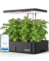 4 x RAW Customer Returns iDOO WiFi Hydroponic Growing System, Smart Garden with LED Plant Lamp, Fan, Automatic Timer, Indoor Herb Garden Kit, Height Adjustable Hydroponics for Indoor Use, 12 Pods - RRP €645.32