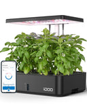 1 x RAW Customer Returns iDOO WiFi Hydroponic Growing System, Smart Garden with LED Plant Lamp, Fan, Automatic Timer, Indoor Herb Garden Kit, Height Adjustable Hydroponics for Indoor Use, 12 Pods - RRP €161.33