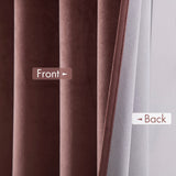 1 x Brand New MIULEE Short Curtains 100 Opaque Velvet Short Curtains for Bedroom Opaque Thermal Curtains with Eyelets Cold Protection Blackout Curtain Set of 2 H x W 175 x 140 cm Dark Pink - RRP €34.99