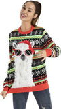 1 x RAW Customer Returns Off The Rack Mens Unisex Men s Funny LED Christmas Jumper Pullover Sweater, Mr Llama Lover, XXL - RRP €33.26