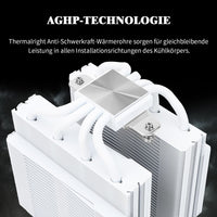 1 x RAW Customer Returns Thermalright FS140 White V3 ARGB CPU cooler dual towers, 4 heat pipes, 120mm and 140mm PWM dual fans, AGHP technology, for AMD AM4 AM5 Intel 1150 1151 1200 2011 1700 white ARGB  - RRP €42.25