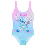 1 x RAW Customer Returns Disney Swimsuit Girls, One Piece Swimsuit Swimwear - Gifts for Girls Pink Blue Stitch, 4-5 Years  - RRP €16.49