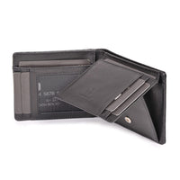 1 x RAW Customer Returns DONBOLSO Brussels Wallet I Leather Wallet Men I Wallet for Men with RFID Protection I Genuine Leather Wallet Carbon  - RRP €37.3