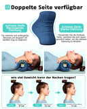 1 x RAW Customer Returns BLABOK Neck and Shoulder Relaxer, Portable Cervical Traction Device, Neck Stretcher, Neck Posture Corrector, Chiropractic Pillow for TMJ Pain Relief Dark blue  - RRP €27.58