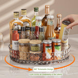 1 x RAW Customer Returns Ollimy kitchen spice rack spice organizer, 360 rotating plate organizer kitchen Lazy Susan, refrigerator spice holder spice organizer, plastic spice rack for spices oil spice bottle green  - RRP €20.4