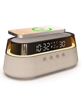 1 x RAW Customer Returns EZVALO Digital Alarm Clock Radio with Wireless Charging - RRP €42.88