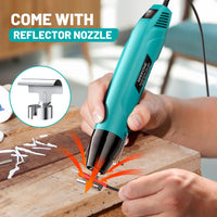 1 x RAW Customer Returns SEEKONE Handheld Hot Air Dryer, 350 C Multifunctional Mini Hot Air Gun 320W with Overload Protection, 1.5m Ultra-Long Double Insulated Cable, Reflector Nozzle for Crafts, Embossing, Electronics - RRP €19.15