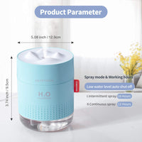 1 x RAW Customer Returns SMARTDEVIL USB Humidifier 500ml, Mini Air Humidifier Ultra Quiet Humidifier, Automatic Shut-Off Portable Humidifier, No Battery, Essential Oil Prohibited, 2 Filters Blue - RRP €23.18