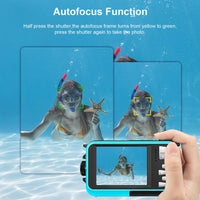 1 x RAW Customer Returns Digital Camera, YISENCE Underwater Camera UHD 4K 56MP Autofocus Digital Camera Waterproof with a 32GB Card Selfie Double Screens Waterproof Camera for Snorkeling - RRP €109.99