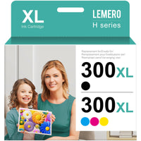 1 x RAW Customer Returns Lemero 300XL Cartridges Compatible for HP 300 Printer Cartridges Black Color Multipack for HP Deskjet F4580 F4280 F2440 D2530 D2680 Envy 110 114 Photosmart C4635 C4795 D110a - RRP €28.99