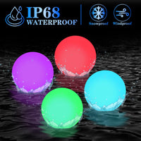 1 x RAW Customer Returns IWTBNOA 4 Pack Floating Pool Lights, 16 RGB Color Changing Pool Night Light, IP68 Waterproof LED Pool Light with Remote Control, LED Mood Ball Light for Children s Gift, Pool - RRP €27.99