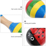 2 x Brand New Tomaibaby Maracas Wooden Rumba Double Head Rattle Shakers Wooden Jingles with Sand Hammer Musical Instruments Toy for Children Party Games Gift 2 Pieces Random Color  - RRP €35.78