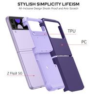 1 x RAW Customer Returns YINLAI Samsung Z Flip 3 Case, Mobile Phone Case Samsung Galaxy Z Flip 3 5G Protective Film Camera Protection  Hard Case Shockproof TPU Bumper PC Shell Protective Case for Samsung Galaxy Z Flip 3 5G, Purple - RRP €14.11