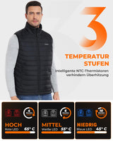 1 x RAW Customer Returns Topdot Heated Vest, Men s Heated Vest with Power Bank 7.4V 16000mAh, 8 Heating Zones Heated Vest, Electric Heated Vest 3 Adjustable Temperatures, Heated Vest for Outdoor Skiing Motorcycle Fishing - RRP €90.74