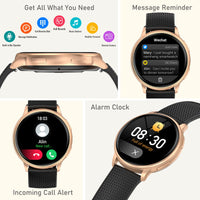 1 x RAW Customer Returns Nemheng Smartwatch with phone function, 1.32 inch touchscreen wristwatch IP67 waterproof fitness tracker with sleep monitor heart rate monitor blood pressure, music control, pedometer sports watch for Android iOS - RRP €57.98