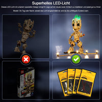 1 x RAW Customer Returns LED Light Set for Lego I Am Groot, Music Version Decoration Lighting Set for Lego 76217 Marvel I Am Groot Toy Creative Toy Lights -Lights Set Only, No Lego Model - RRP €39.98