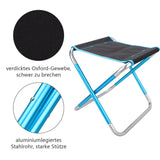 1 x RAW Customer Returns AKOLAFE Folding Stool Foldable Lightweight 26x23x39cm Portable Folding Stool 150 kg Load Capacity Camping Stool Metal Camping Stool Lightweight Blue Folding Chair for On the Go, Outdoor, Hiking - RRP €19.15