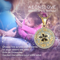 1 x RAW Customer Returns AEONSLOVE Bola Sound Ball Pregnancy Necklace Pregnancy Bola with Chain Angel Caller Gifts for Pregnant Women Expectant Mother - RRP €33.99