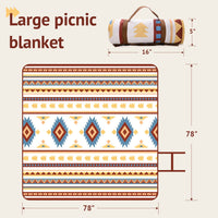 1 x RAW Customer Returns LARUTAN Extra Large Waterproof Picnic Blanket 200 x 300 cm Foldable Beach Blanket with Carry Handle Beach Mat Cozy and Washable for Family Vacation Garden and Picnic Outlet  - RRP €35.9