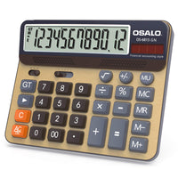 1 x RAW Customer Returns OSALO Desktop Calculator Large Large Display Large Buttons 12-Digit Calculator OS-6815GN  - RRP €23.9