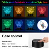 1 x RAW Customer Returns Konesky 10 Pack Night Light for Kids, 3D LED Illusion Lamp, Remote Control 7 Color Change Dimmable, DIY Acrylic LED Night Lamp Sets for Children s Room Decoration Gifts, Gifts for Children - RRP €39.99