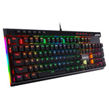 1 x RAW Customer Returns Redragon K580 VATA RGB LED Blue Switches Mechanical Gaming Keyboard, US Layout with Backlight 104 Keys Anti-Ghosting with Macro Keys and Dedicated Media Controls - RRP €64.99