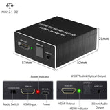 1 x RAW Customer Returns Ozvavzk HDMI Audio Extractor 4K HDMI Optical Splitter Adapter Audio Converter Digital Toslink SPDIF 3.5mm Stereo L R Audio Out Support 5.1 HDCP 3D 1080P Dolby Digital DTS PCM - RRP €19.15