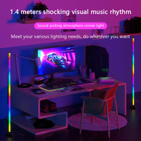 1 x RAW Customer Returns Lumtang LED floor lamp dimmable RGBICWW LED strip music microphone mode, use with Bluetooth app for living room, bedroom and more  - RRP €40.33