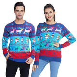 1 x RAW Customer Returns Freshhoodies Women s Christmas Jumper Long Sleeves 3D Reindeer Knitting Pattern Novelty Crew Neck Xmas Knitted Jumper Black Ugly Christmas Jumper Christmas Sweater Jumper S - RRP €31.25