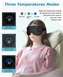 1 x RAW Customer Returns PJYU Heat Glasses Eye Mask Warming to Relieve Eye Fatigue and Dry Eyes, Heated Eye Mask with Battery, 3 Temperature Settings, Rechargeable and Washable Black  - RRP €35.4