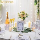 1 x RAW Customer Returns NUPTIO Picture Frame Photo Frame White Vintage Set of 8 10x15 cm Pictures Double-Sided Frame Photo Stand Table Wedding Living Room Standing Baby Christmas Holder Picture Stand Gift Plastic - RRP €23.75