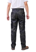 1 x RAW Customer Returns WORK IDEA - Men s work cargo trousers, with internal knee pockets, black, camouflage, XL - RRP €29.98