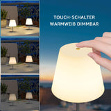 1 x RAW Customer Returns Postlucky Table Lamp Wireless Mini Small LED Battery Table Lamp Outdoor Touch Dimmable Warm White RGB USB Rechargeable Table Lamp Wireless Set of 2 IP44 for Outdoor Patio Terrace Balcony Gray  - RRP €43.99